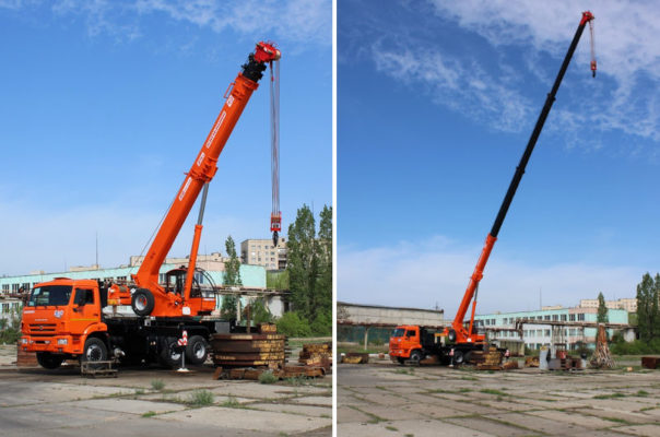  Первый автокран модели КС-55713-1К-3 в линейке Камышинского кранового завода