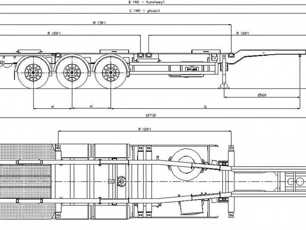 Полуприцеп контейнеровоз Wielton NS3 P40