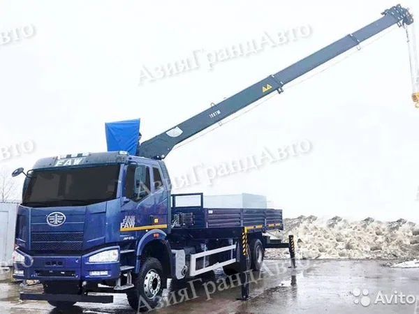 Бортовой грузовик с КМУ FAW J6 c КМУ Hiab 160 TM