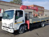 Бортовой грузовик с КМУ ISUZU NQR