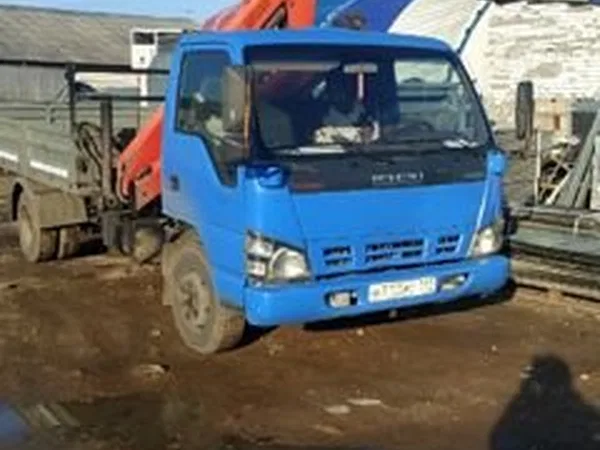 Бортовой грузовик с КМУ ISUZU