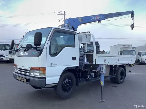 Бортовой грузовик с КМУ ISUZU Elf