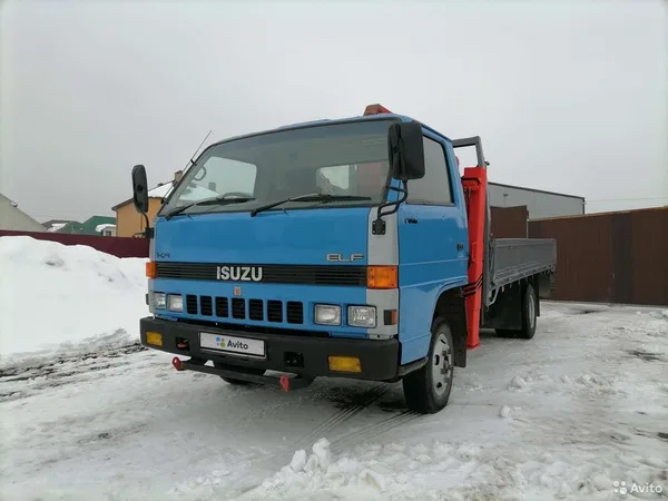 Бортовой грузовик с КМУ ISUZU Elf