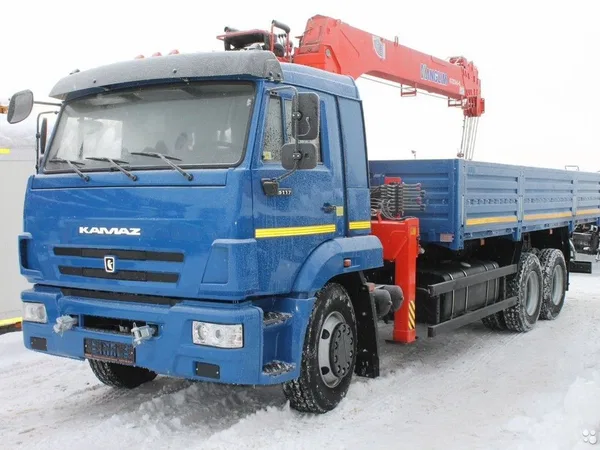 Бортовой грузовик с КМУ КамАЗ 65117