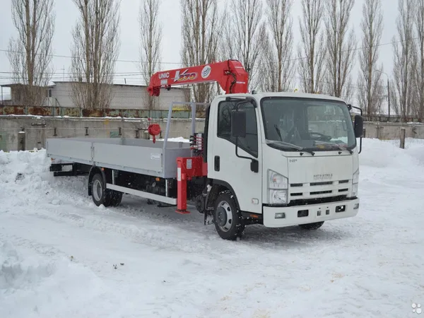 Бортовой грузовик с КМУ ISUZU NPR