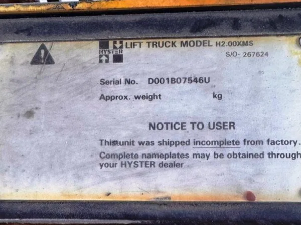 Вилочный электропогрузчик HYSTER H2.00XMS