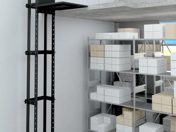 Мачтовый подъемник Telfer Lift Калибр 300кг с открытой платформой 1м2