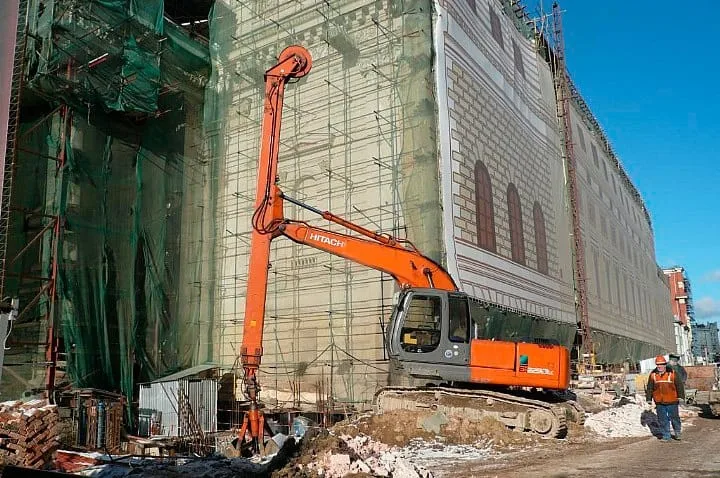 Перегружатель гусеничный Hitachi грейфер 16 м