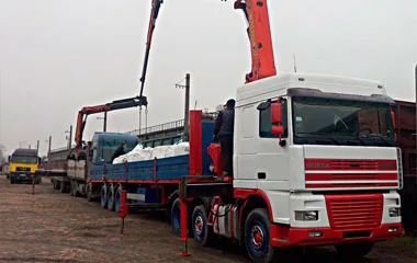 Длинномер DAF c манипулятором Palfinger