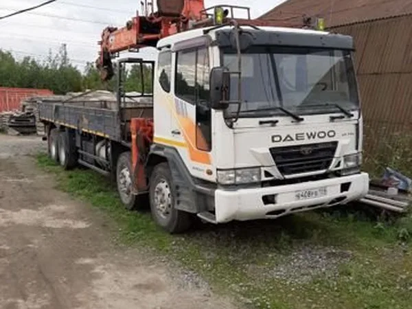 Бортовой грузовик с КМУ Daewoo