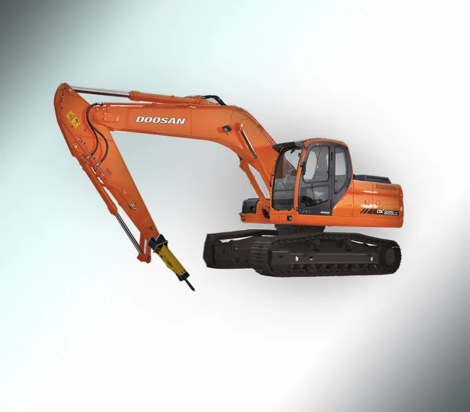 Гусеничный экскаватор DOOSAN Doosan DX300LCA c гидромолотом Delta F-35