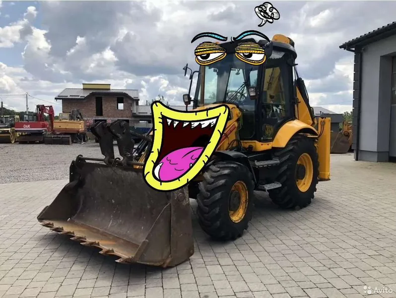 Эксковатор-погрузчик JCB. Планировка, копка транше