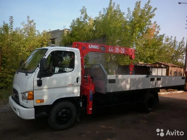 Бортовой грузовик с КМУ Hyundai HD78