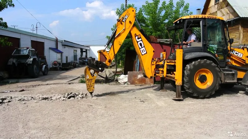 Аренда экскаватора погрузчика jcb 3 cx с молотом