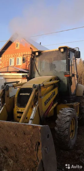 Экскаватор погрузчик JCB уборка снега