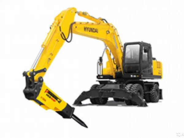 Аренда экскаватор Hundai R170W-7 с гидромолотом