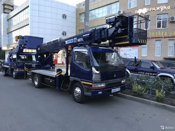 Аренда услуги автовышки с большой корзиной 22 метр