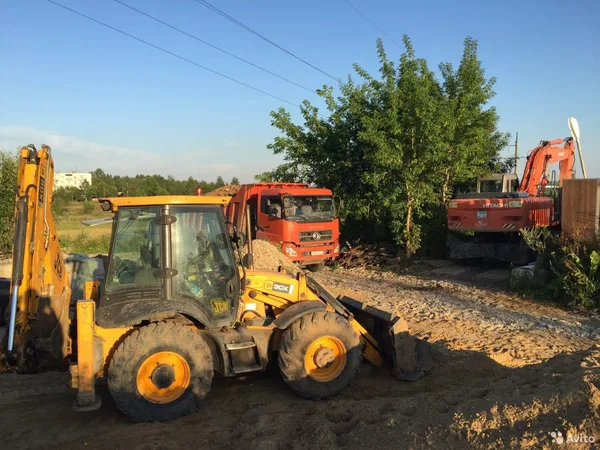 Аренда экскаватора погрузчика, крана (Пушкино)