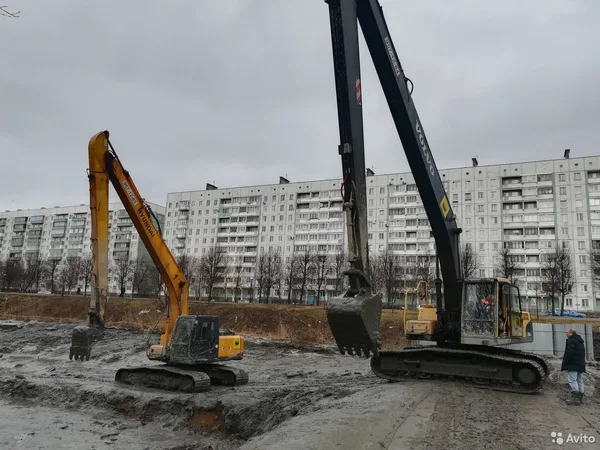 Аренда длиннорукого экскаватора Volvo 18 метров