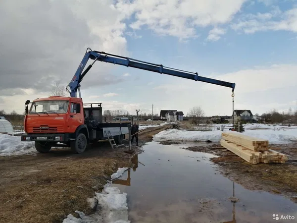 Услуги манипулятора камаз 7.5 тонн, Стрела 10.6 м