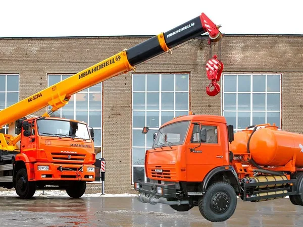 Откачка септиков Аренда Автокрана 25, 32 и 50 тонн