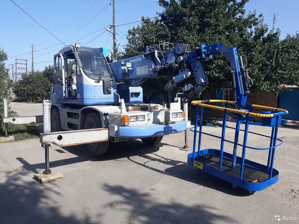 Автовышка 24 метра, Кран самоходный komatsu