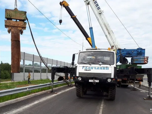 Аренда автокрана 50т вездеход Вибропогружатель