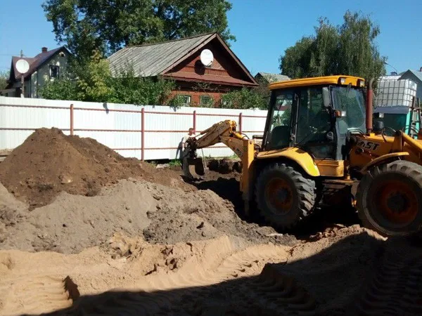 Услуги экскаватора-погрузчика,чистка снега,гидромо