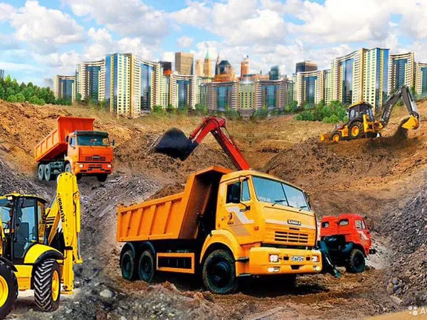 Самосвал 12т, Экскаватор 0,4м3, Кран 26т