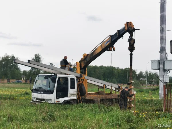 Аренда Ямобура Установка столбов лэп Бурение свай
