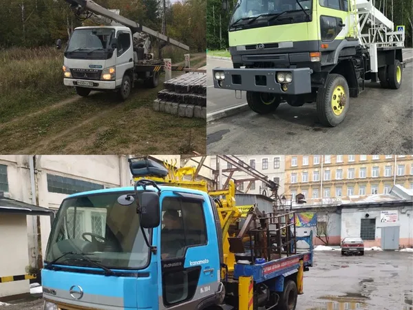 Ямобур, бурение, установка столбов, винтовые сваи