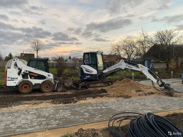 Услуги мини экскаватора и мини погрузчика bobcat