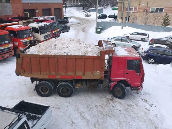 Вывоз снега - самосвалы, Погрузчики