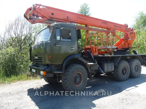 Средневысотная автовышка Камаз 6x6, 28 метров (Вездеход)