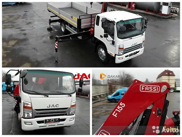 Бортовой грузовик с КМУ JAC с КМУ Fassi 6 т.