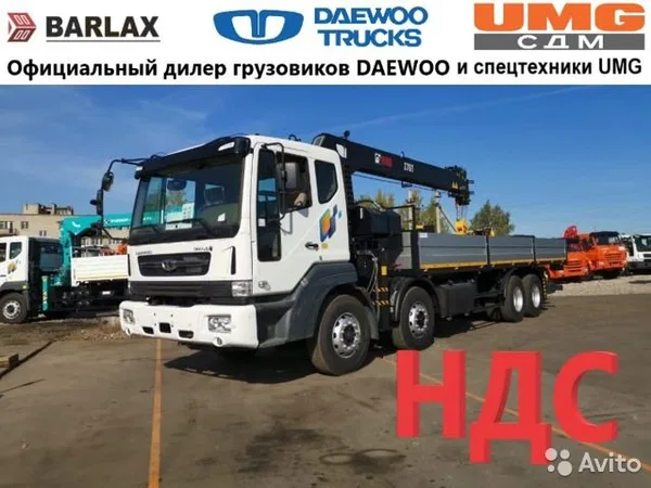 Бортовой грузовик с КМУ Daewoo