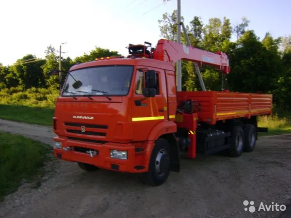 Бортовой грузовик с КМУ КамАЗ 65115 с КМУ Kanglim-1256GII