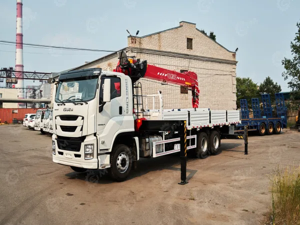 Бортовой грузовик ISUZU 6x4 дв 221кВт/300л.с. c КМУ VIGRUS SHS3005A г/п 12т 5 секций 18,3 м