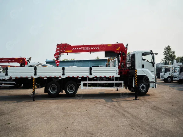 Бортовой грузовик ISUZU 6x4 дв 221кВт/300л.с. c КМУ VIGRUS SHS3005A г/п 12т 5 секций 18,3 м