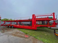 Полуприцеп контейнеровоз автовоз (8 авто/2 контейнера 20ф) LUXUDA 3 оси BPW, пневмоподвеска, передняя ось ленивая