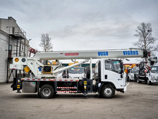 Автокран на шасси ISUZU 4x2 дв 94kw крановая установка VIGRUS VGS8 гп 8т 5 секций стрела 26м