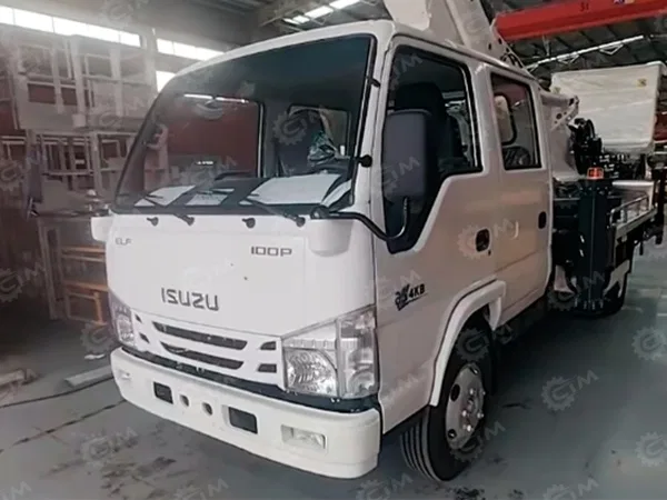 Автовышка VIGRUS GKS22 на шасси ISUZU 4Х4 дв 130Kw двойная кабина, высота подъёма 22м, с изоляцией люльки 1000В