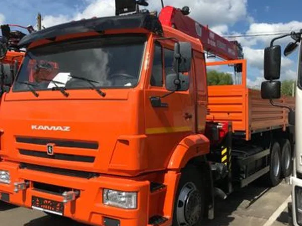 Бортовой грузовик с КМУ КамАЗ 65115 с КМУ Fassi MVF S1556