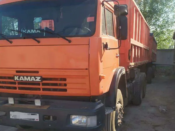 Зерновоз КамАЗ 45143 + прицеп СЗАП 8551