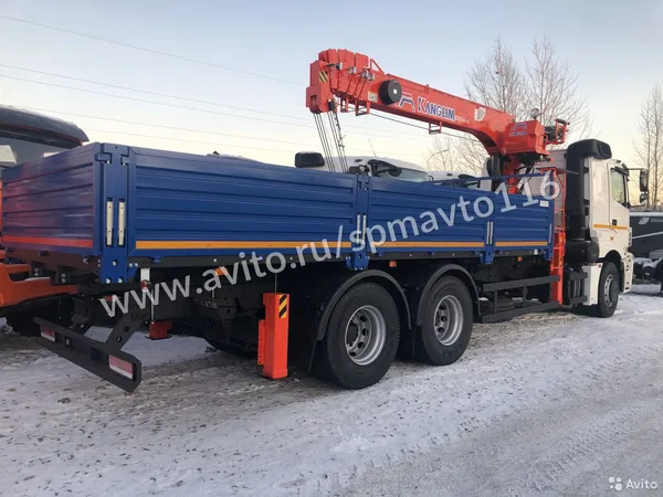 Бортовой грузовик с КМУ КамАЗ 65207 с КМУ Kanglim
