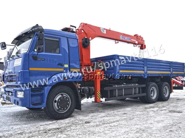 Бортовой грузовик с КМУ КамАЗ 65117 с КМУ Kanglim