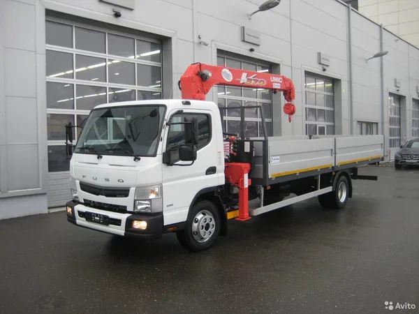 Бортовой грузовик с КМУ Fuso Canter TF