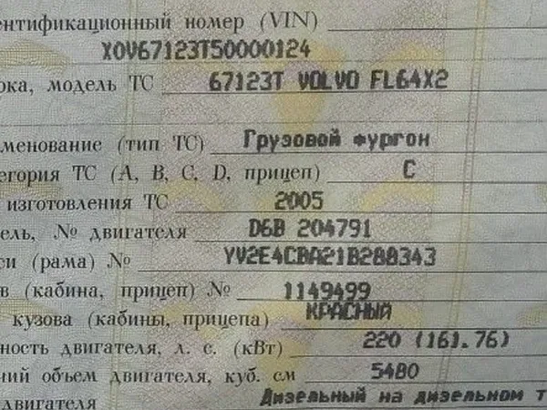 Грузовой фургон Volvo FL 6