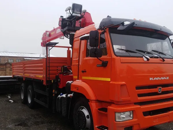 Бортовой грузовик с КМУ КамАЗ 65115 с КМУ УММ 86Т