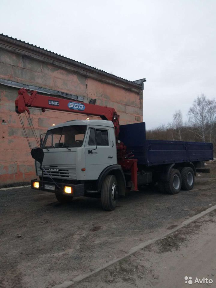 Бортовой грузовик с КМУ КамАЗ с КМУ Unic 500